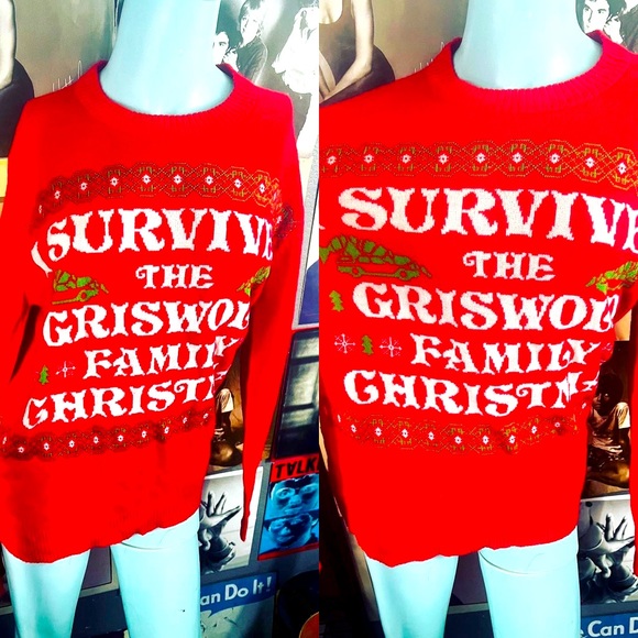 💚 UGLY CHRISTMAS HOLIDAY SWEATER CHRISTMAS VACATION GRISWALD: MEDIUM Unisex - Picture 1 of 7